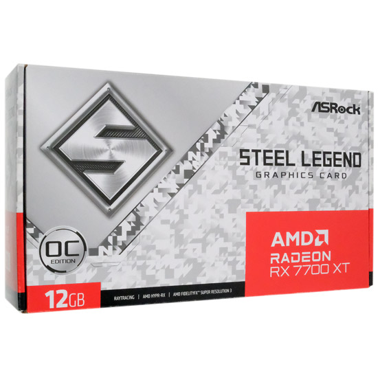 【新品】ASRock製グラボ　Radeon RX 7700 XT Steel Legend 12GB OC　PCIExp 12GB