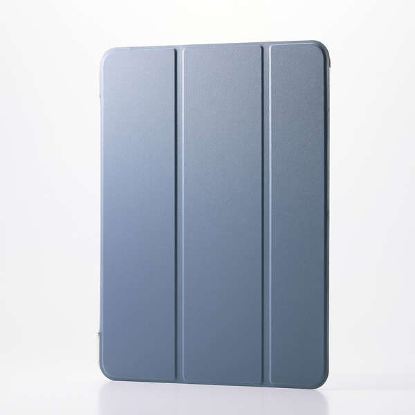 【新品】ELECOM　11インチiPad Air(M3/M2) フラップケース 薄型軽量 背面クリア 2アングル TB-A25MWVBG　ブルーグレー
