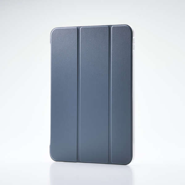 【新品】ELECOM　iPad(A16) フラップケース 薄型軽量 背面クリア 2アングル TB-A25RWVBG　ブルーグレー