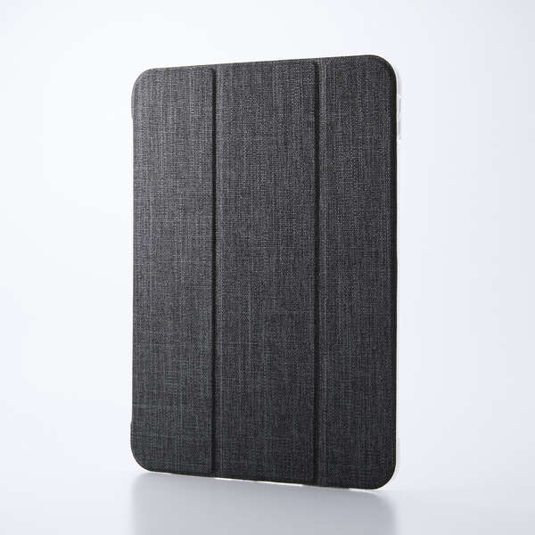 【新品】ELECOM　iPad(A16) フラップケース 薄型軽量 ファブリック 背面クリア TB-A25RWVCBK　ブラック