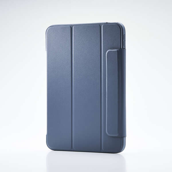 【新品】ELECOM　iPad(A16) フラップケース 薄型軽量 カラーエッジ 背面クリア TB-A25RWVFCBG　ブルーグレー