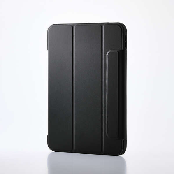 【新品】ELECOM　iPad(A16) フラップケース 薄型軽量 カラーエッジ 背面クリア TB-A25RWVFCBK　ブラック
