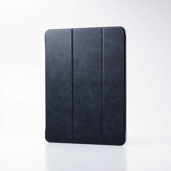【新品】ELECOM　13インチiPad Air(M3/M2) フラップケース 薄型軽量 背面クリア 2アングル　TB-A25XWVNV　ネイビー