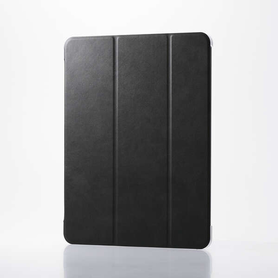 【新品】ELECOM　13インチiPad Air(M3/M2) フラップケース 薄型軽量 背面クリア 2アングル　TB-A25XWVBK　ブラック