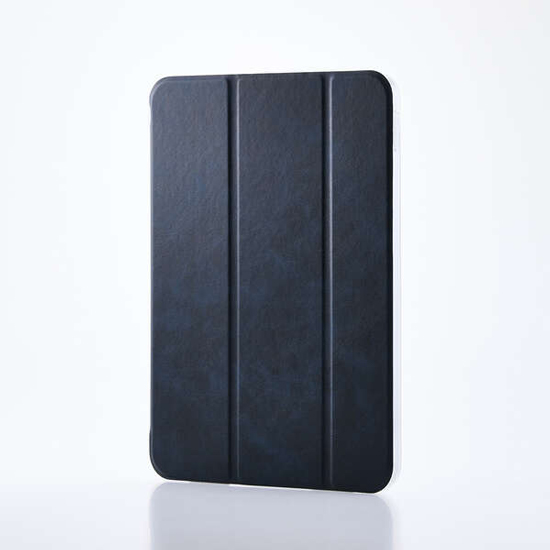【新品】ELECOM　iPad(A16) フラップケース 薄型軽量 背面クリア 2アングル　TB-A25RWVNV　ネイビー