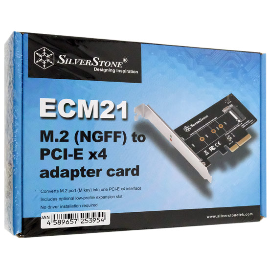 【新品】SILVERSTONE　インターフェイスカード SST-ECM21 [M.2]