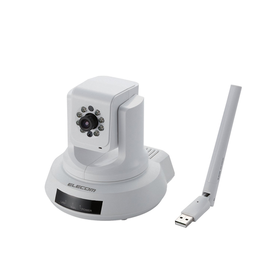 【新品】【新品(箱きず・やぶれ)】 ELECOM　ネットワークカメラ　NCC-EWNP100WH
