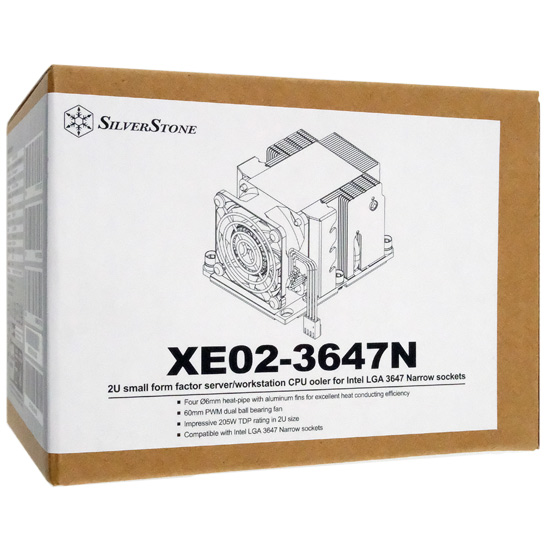 【新品】SILVERSTONE製　CPUクーラー SST-XE02-3647NB　ブラック/ブラック