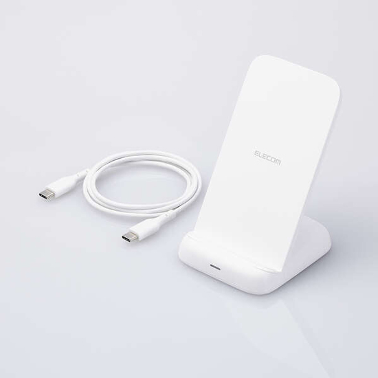 【新品】ELECOM　Qi規格 対応ワイヤレス充電器 12W　W-QS11WH　ホワイト