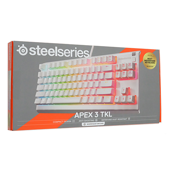 【新品】SteelSeries　ゲーミングキーボード Apex 3 TKL White JP　ホワイト