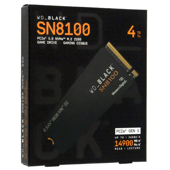【新品】Western Digital製 SSD　WD_Black SN8100 NVMe SSD WDS400T1X0M　4TB