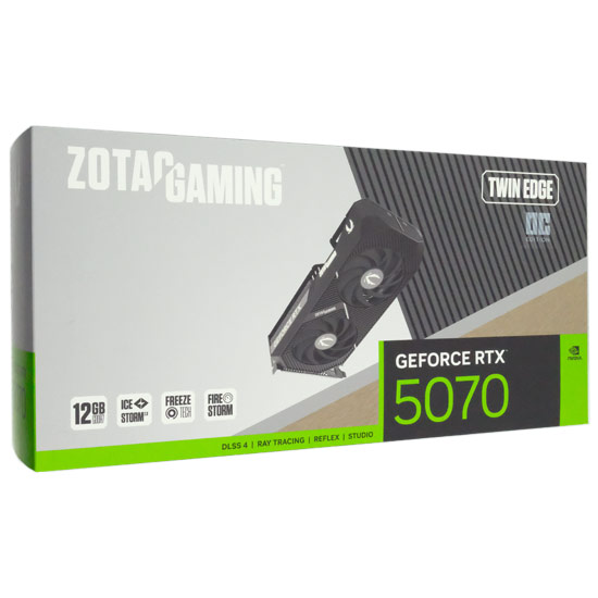 【新品】ZOTAC製グラボ　GAMING GeForce RTX 5070 Twin Edge OC ZT-B50700H-10P　PCIExp 12GB