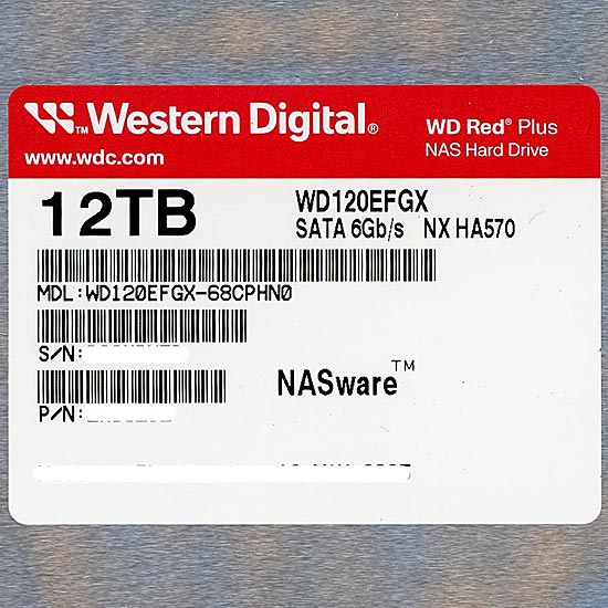 【新品】Western Digital製HDD　WD120EFGX　12TB SATA600 7200