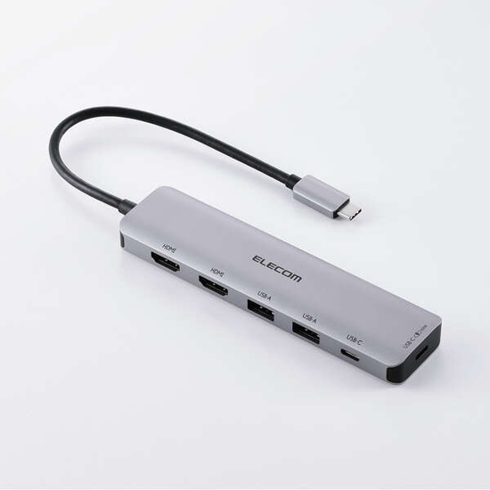 【新品】ELECOM　ドッキングステーション6in1 DST-M060BPSV　シルバー