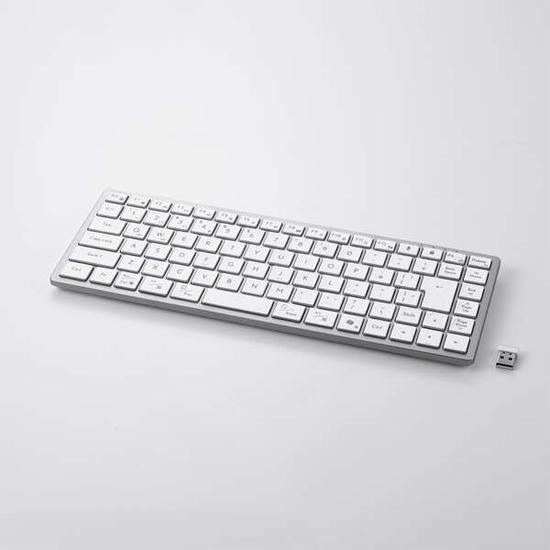 【新品】ELECOM　Precisionist mini USB無線/Bluetooth薄型ミニキーボード TK-PN1075MPWH　ホワイト