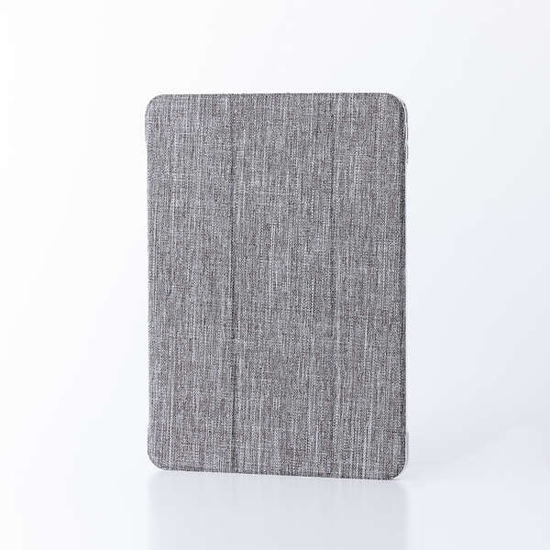 【新品】ELECOM　11インチiPad Air(M3/M2) フラップケース 薄型軽量 ファブリック 背面クリア TB-A25MWVCGY　グレー