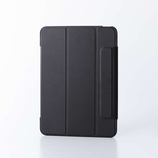 【新品】ELECOM　11インチiPad Air(M3/M2) フラップケース 薄型軽量 カラーエッジ 背面クリア TB-A25MWVFCBK　ブラック