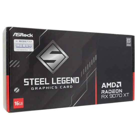 【新品】ASRock製グラボ　Radeon RX 9070 XT Steel Legend Dark 16GB　PCIExp 16GB