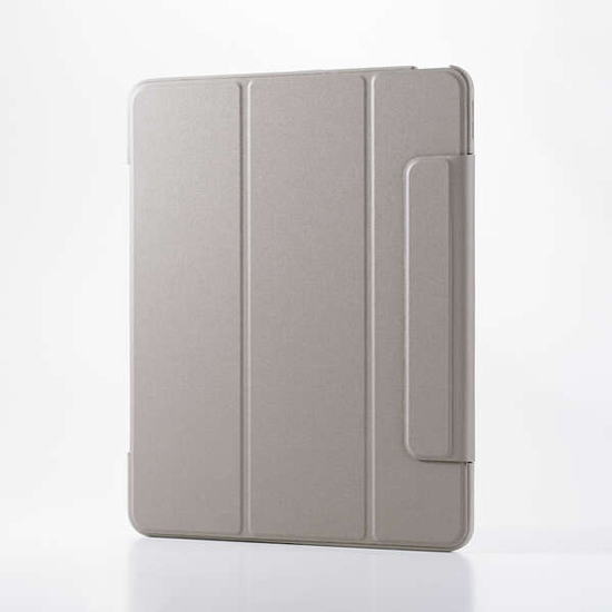 【新品】ELECOM　13インチiPad Air(M3/M2) フラップケース 薄型軽量 カラーエッジ 背面クリア　TB-A25XWVFCGB　グレージュ
