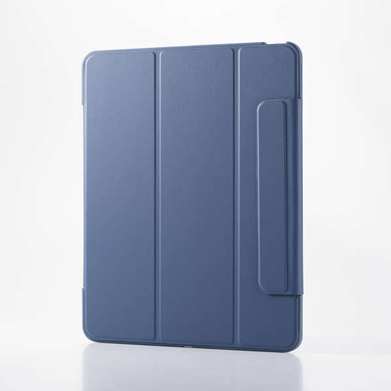 【新品】ELECOM　13インチiPad Air(M3/M2) フラップケース 薄型軽量 カラーエッジ 背面クリア　TB-A25XWVFCBG　ブルーグレー