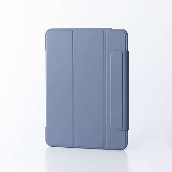 【新品】ELECOM　11インチiPad Air(M3/M2) フラップケース 薄型軽量 カラーエッジ 背面クリア　TB-A25MWVFCBG　ブルーグレー
