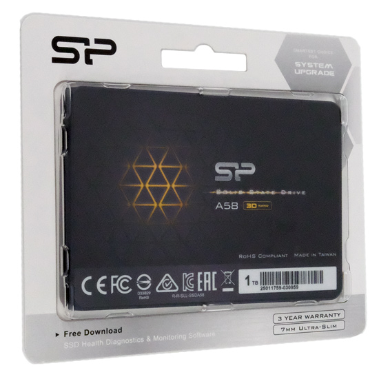 【新品】Silicon Power製　2.5インチ SSD　A58 SU001TBSS3A58A25CA