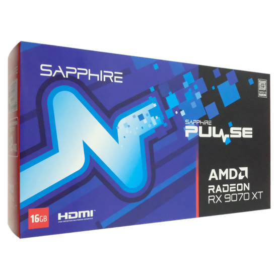 【新品】SAPPHIRE　PULSE Radeon RX 9070 XT GAMING 16GB GDDR6　PCIExp 16GB　11348-03-20G