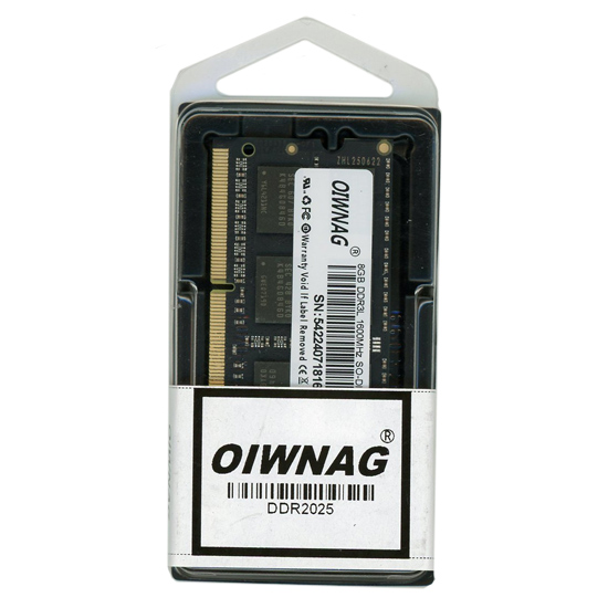 【新品】OIWNAG　8GB DDR3L 1600MHz SO-DIMM 1.35V