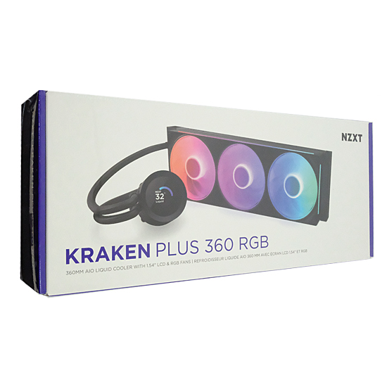 【新品】NZXT　簡易水冷CPUクーラー Kraken Plus 360 RGB RL-KR360-B2　ブラック