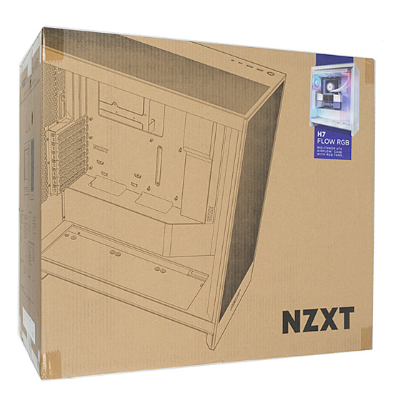 【新品】NZXT　ミドルタワーATXケース H7 Flow RGB (2024) CM-H72FW-R1　ホワイト
