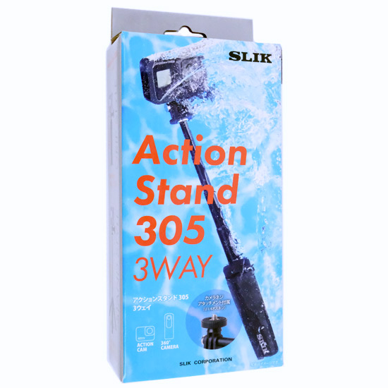 【新品】SLIK　伸縮ポール付きミニ三脚 アクションスタンド305 3WAY　ACSTA3053W