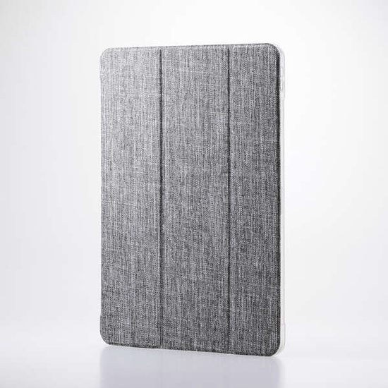 【新品】ELECOM　13インチiPad Air(M3/M2) フラップケース 薄型軽量 ファブリック 背面クリア　TB-A25XWVCGY　グレー