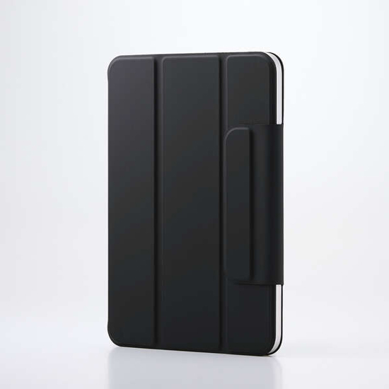 【新品】ELECOM　iPad mini(A17 Pro) フラップケース 超薄型 マグネット着脱 スリープ対応　TB-A25SWVPF2BK　ブラック