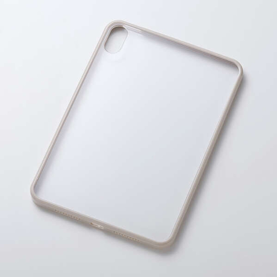 【新品】ELECOM　iPad mini(A17 Pro) クリアケース ハイブリッド 背面クリア　TB-A25STSLOGB　グレージュ