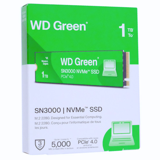 【新品】Western Digital製 SSD　WD Green SN3000 NVMe SSD　WDS100T4G0E　1TB