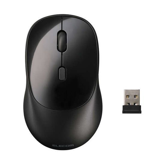 【新品】ELECOM製　OSMOD USB無線/Bluetoothマウス 4ボタン Mサイズ M-MY20MBSXBK　ブラック