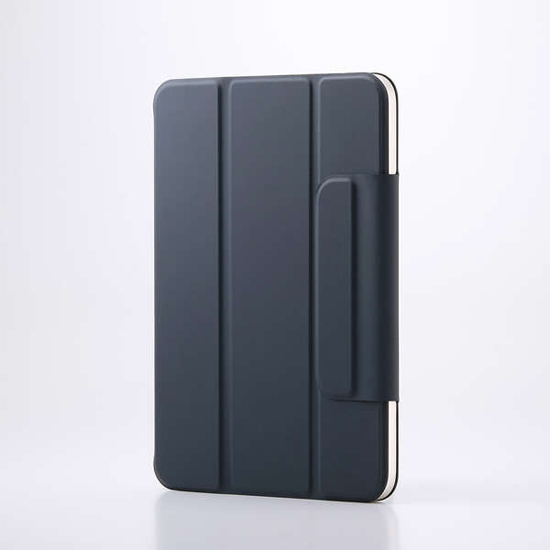 【新品】ELECOM　iPad mini(A17 Pro) フラップケース 超薄型 マグネット着脱 スリープ対応　TB-A25SWVPF2NV　ネイビー