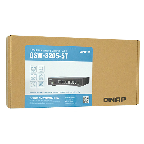 【新品】QNAP　5ポート 10GBASE-T アンマネージドスイッチ　QSW-3205-5T
