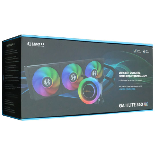 【新品】LIAN LI　水冷CPUクーラー Galahad II LITE LL-GA2L-360R-BK　ブラック