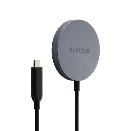 【新品】ELECOM　マグネットQi2 25W規格対応ワイヤレス充電器 W-MA12BK　ブラック