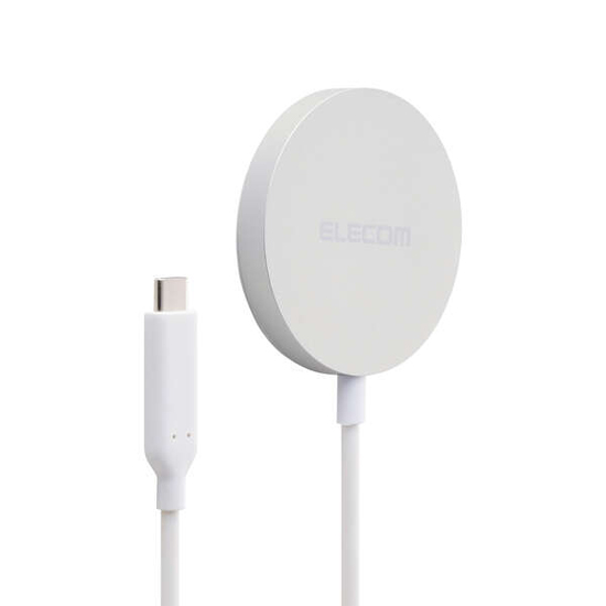 【新品】ELECOM　マグネットQi2 25W規格対応ワイヤレス充電器 W-MA12SV　シルバー