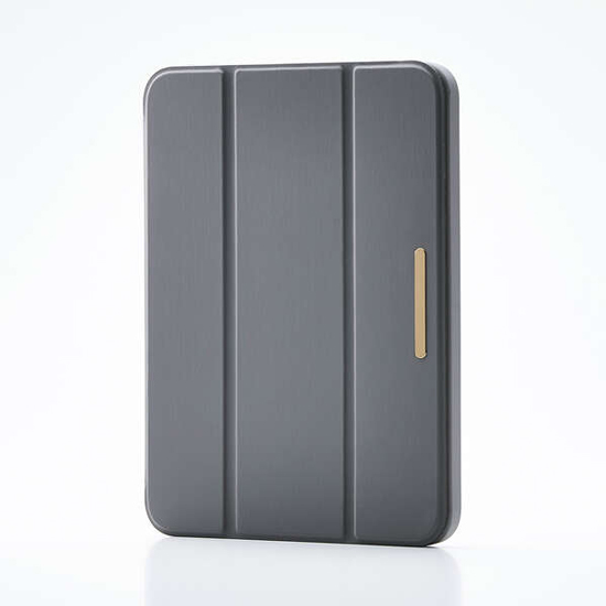 【新品】ELECOM　iPad mini(A17 Pro) フラップケース 薄型軽量　TB-A25SWVJM3GY　チャコールグレー