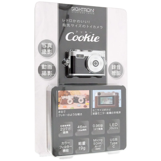 【新品】SIGHTRON■ミニデジタルトイカメラ Cookie■NOA0002■ブラック■新品未開封