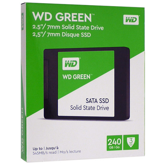 【新品】【新品訳あり(箱きず・やぶれ)】 Western Digital製　内蔵SSD 240GB WD Green　WDS240G2G0A