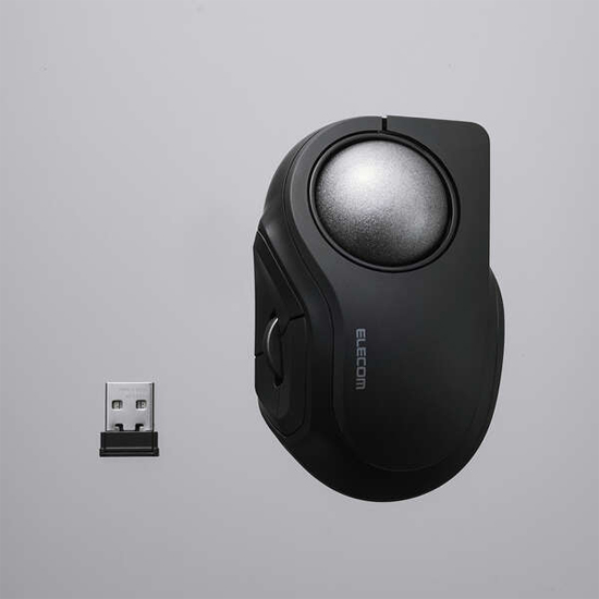【新品】ELECOM　bitra USB無線/Bluetoothトラックボール 5ボタン/人差し指操作 M-MT2MRSBK　ブラック