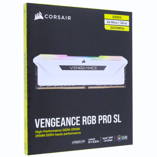 【新品】Corsair　CMH32GX4M2E3200C16W　DDR4 PC4-25600 16GB 2枚組