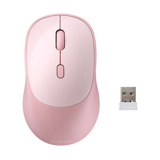 【新品】ELECOM製　OSMOD USB無線/Bluetoothマウス 4ボタン Mサイズ　M-MY20MBSXPN　ピンク