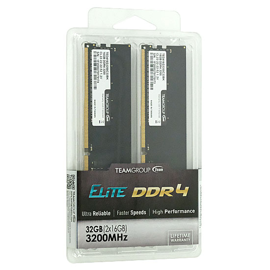 【新品】Team　TED432G3200C22DC01　DDR4 PC4-25600 16GB 2枚組