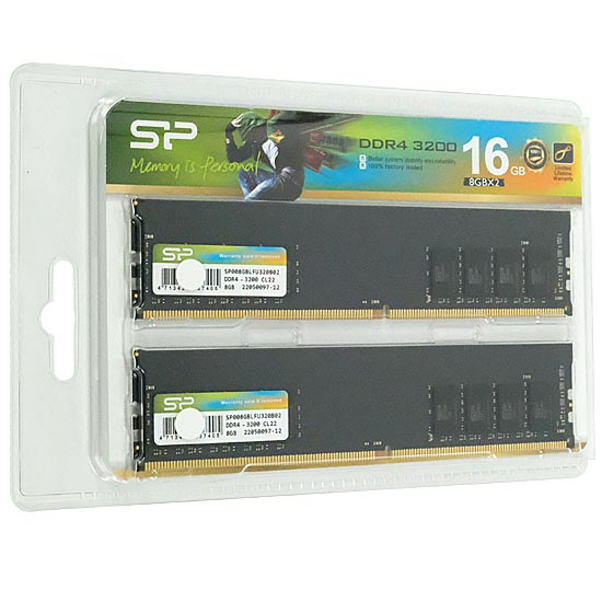 【新品】Silicon Power　SP016GBLFU320B22　DDR4 PC4-25600 8GB 2枚組