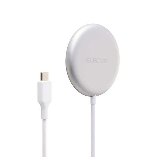 【新品】ELECOM　マグネットQi2 25W規格対応ワイヤレス充電器 25W・卓上 W-MA11SV　シルバー